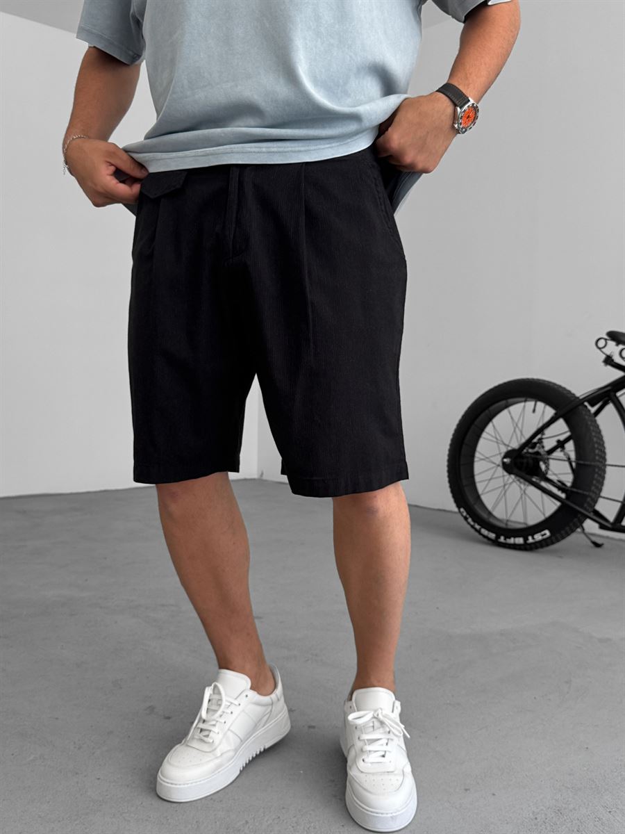 Striped Shorts with Pocket Detail