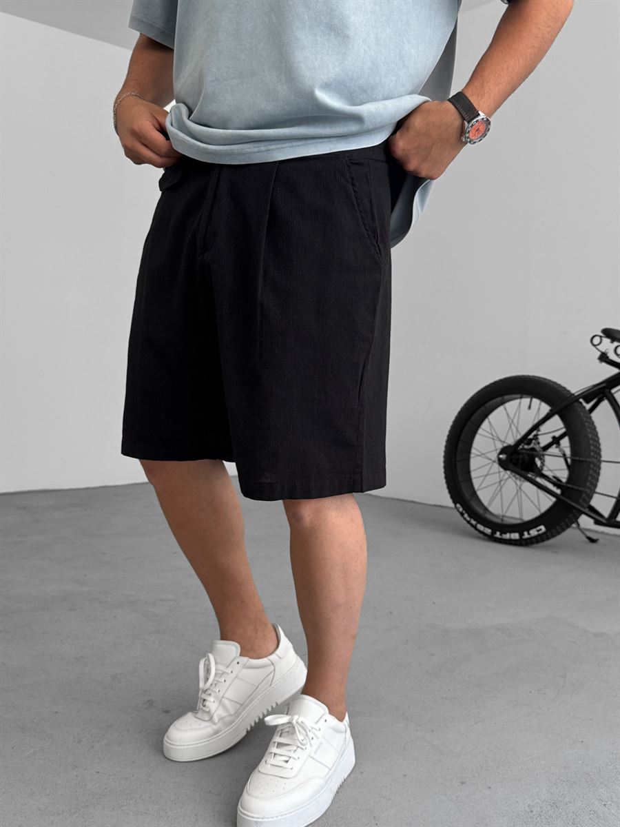 Striped Shorts with Pocket Detail