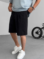 Striped Shorts with Pocket Detail