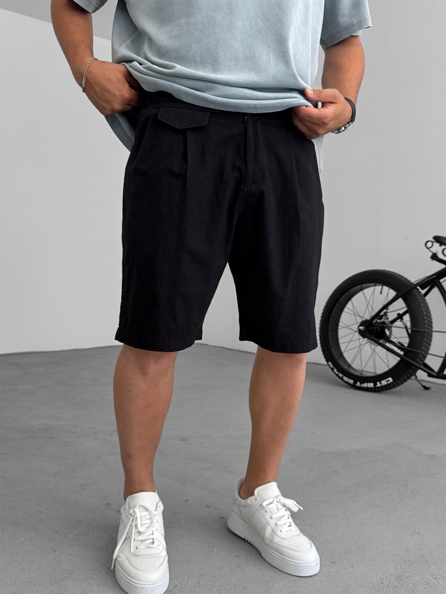 Striped Shorts with Pocket Detail