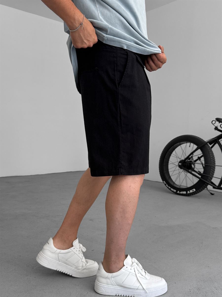 Striped Shorts with Pocket Detail