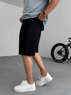 Striped Shorts with Pocket Detail