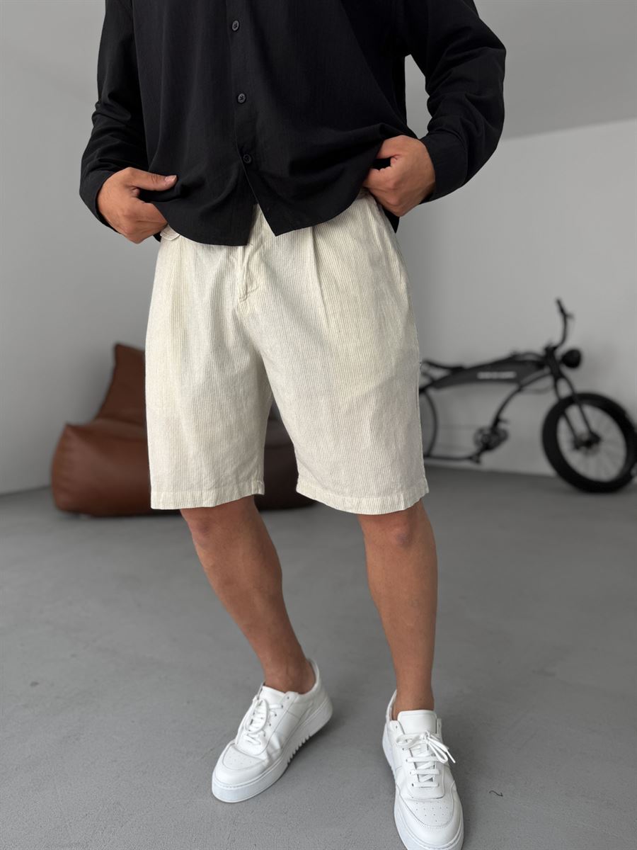 Striped Shorts with Pocket Detail