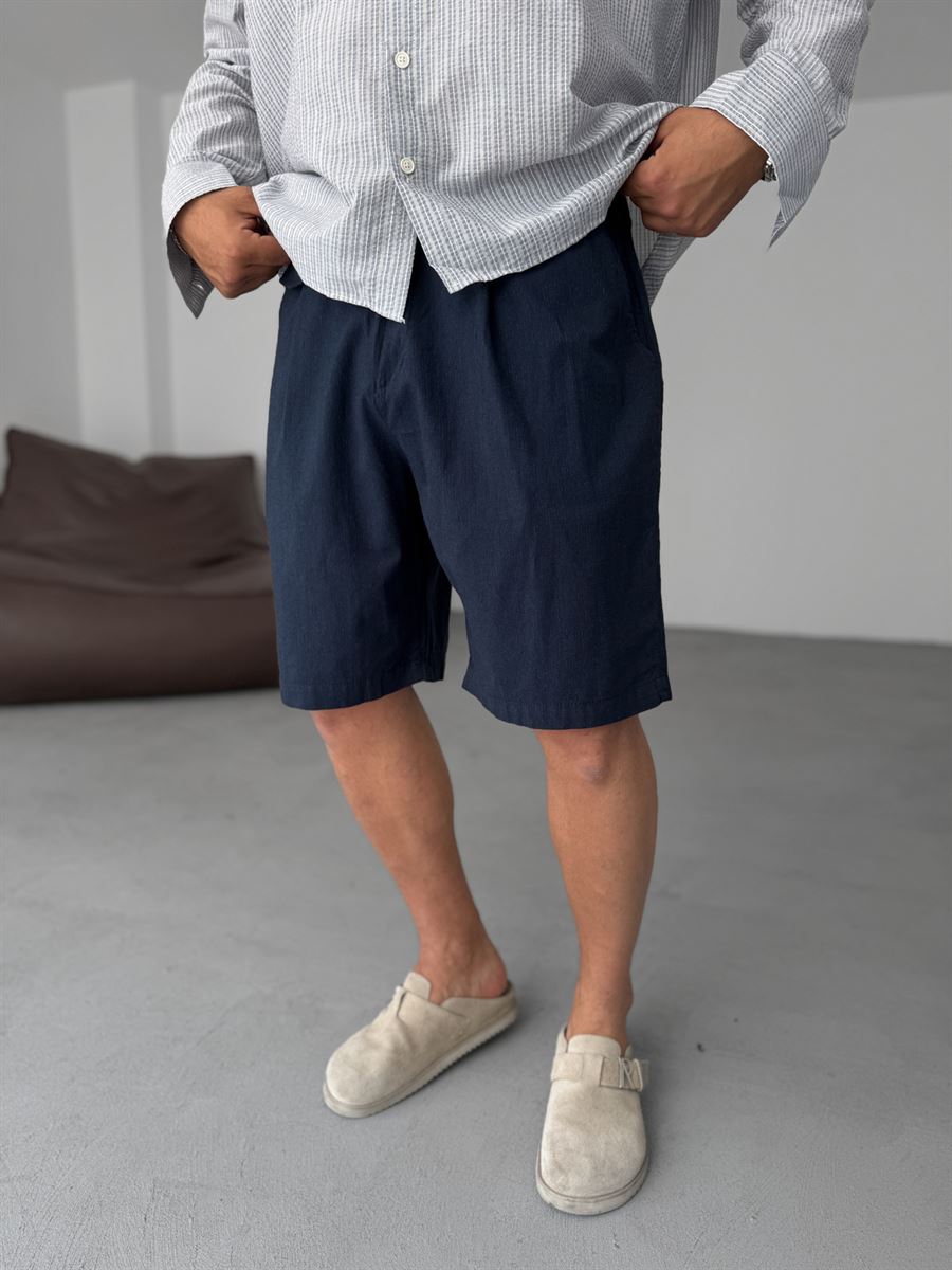 Striped Shorts with Pocket Detail