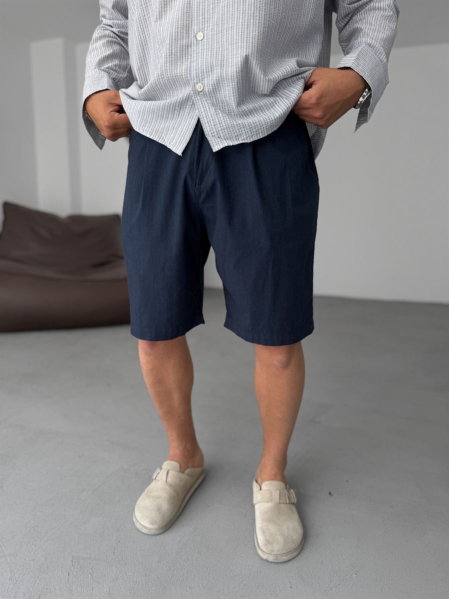 Striped Shorts with Pocket Detail