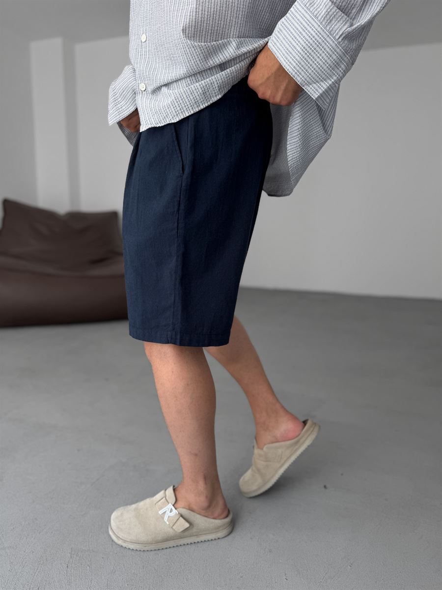 Striped Shorts with Pocket Detail