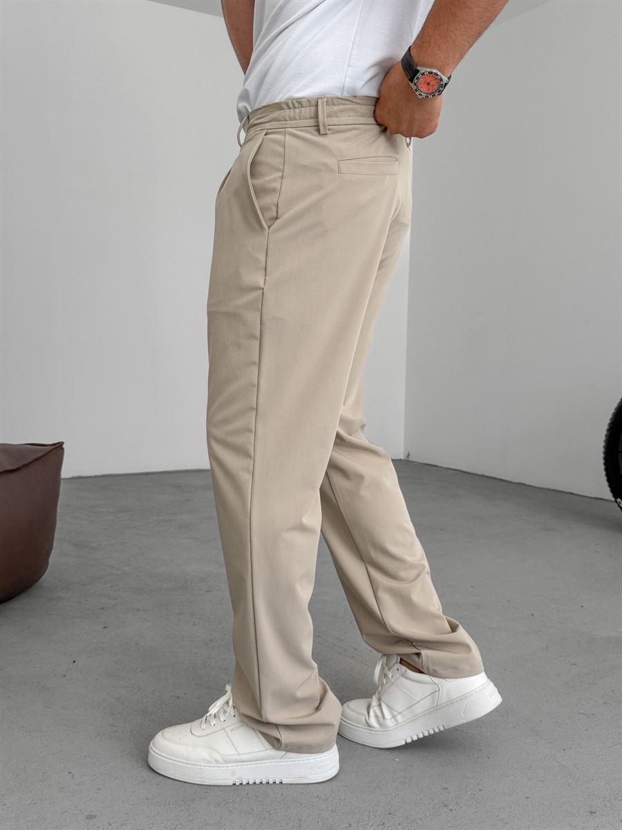 Pleated Lycra Baggy Pants