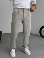 Pleated Lycra Baggy Pants