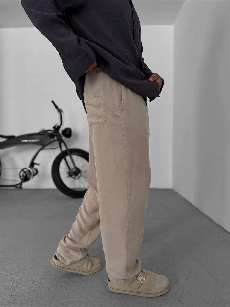 Thin Washed Baggy Pants