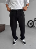 Tencel Fabric Pleated Baggy Pants