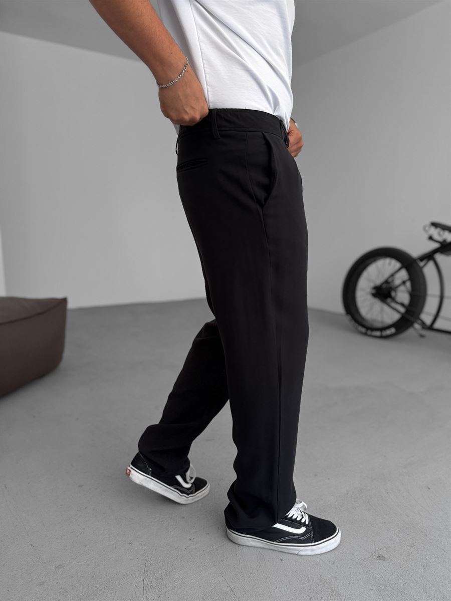 Tencel Fabric Pleated Baggy Pants