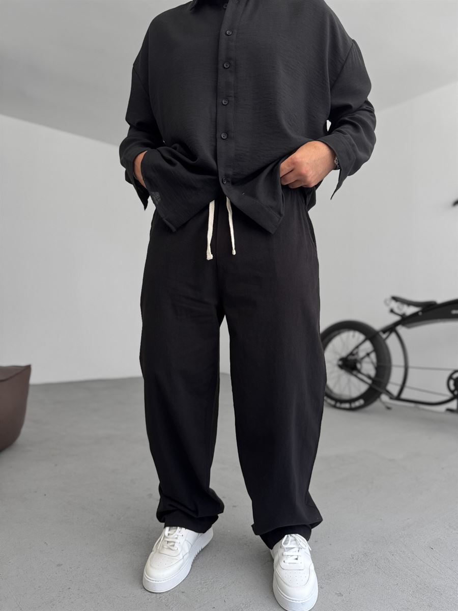 Cotton-Linen Baggy Pants