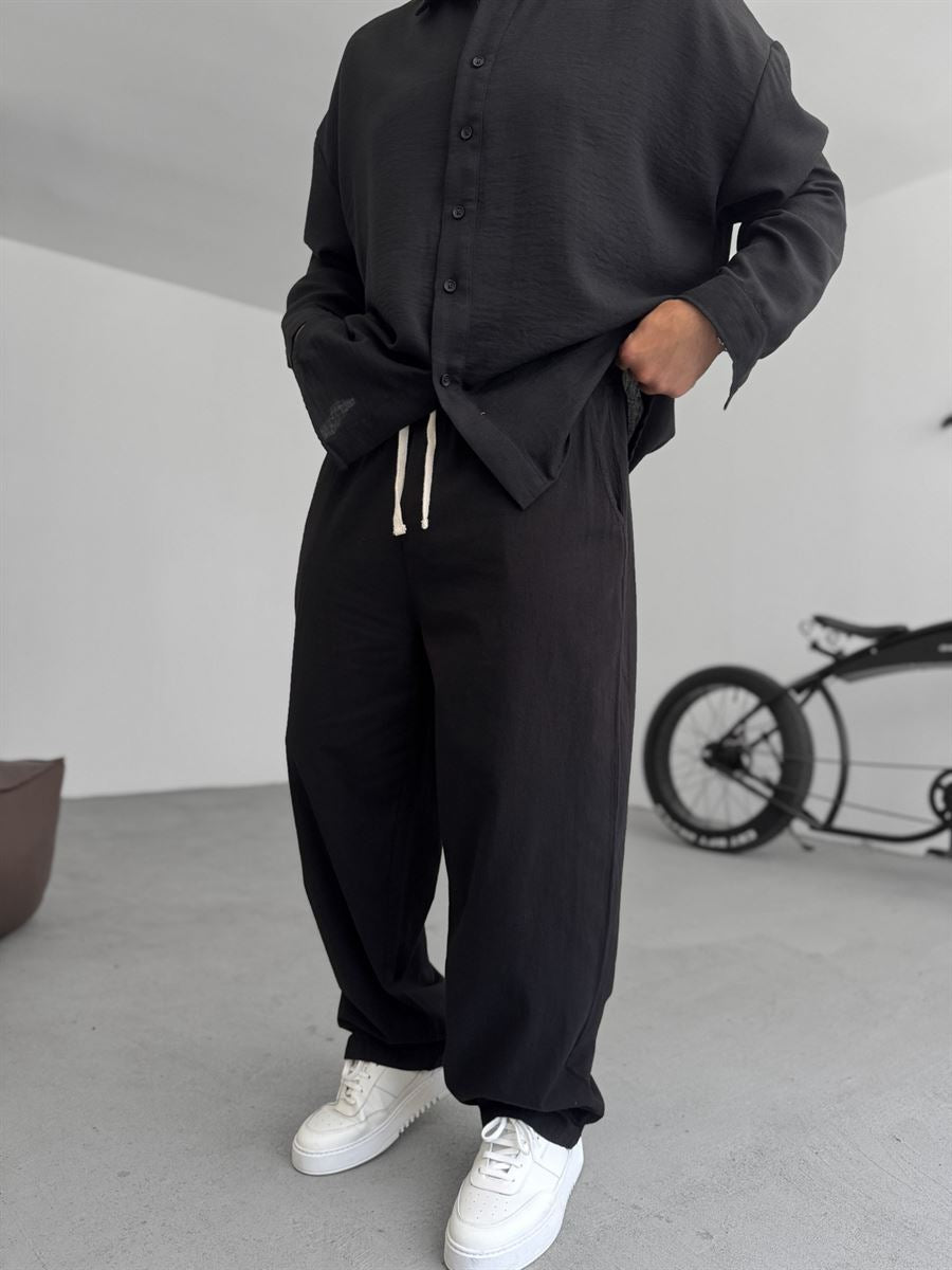Cotton-Linen Baggy Pants