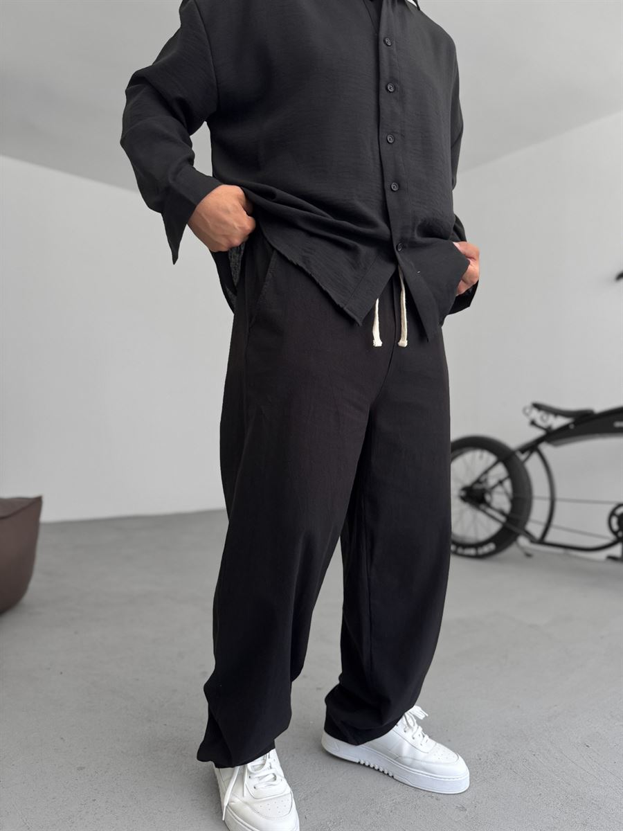 Cotton-Linen Baggy Pants