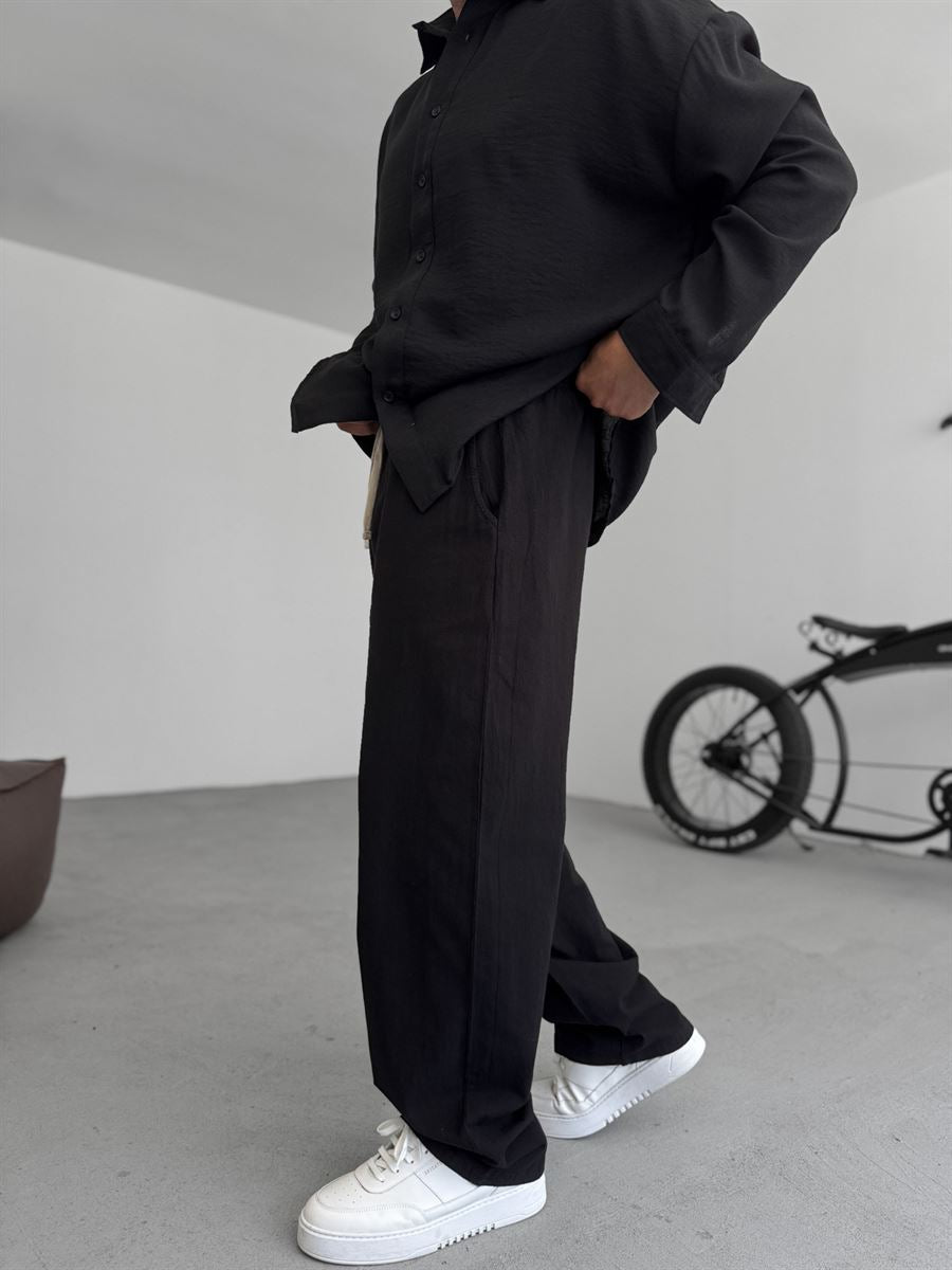 Cotton-Linen Baggy Pants