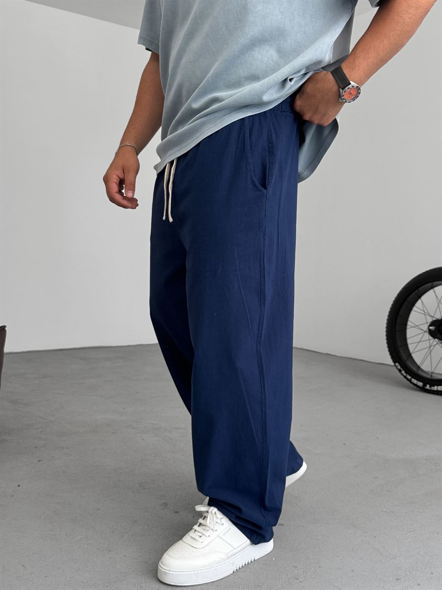 Cotton-Linen Baggy Pants
