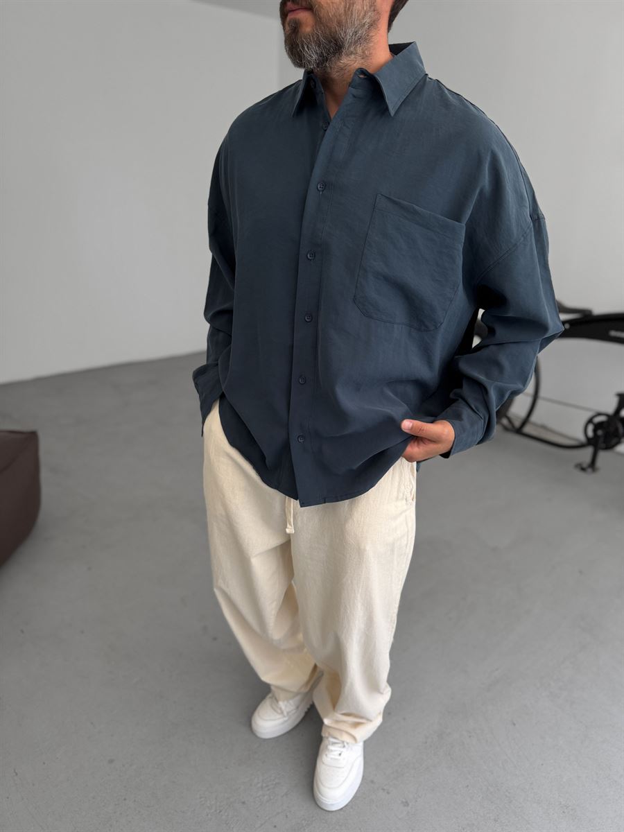 Single Pocket Modal Fabric Shirt