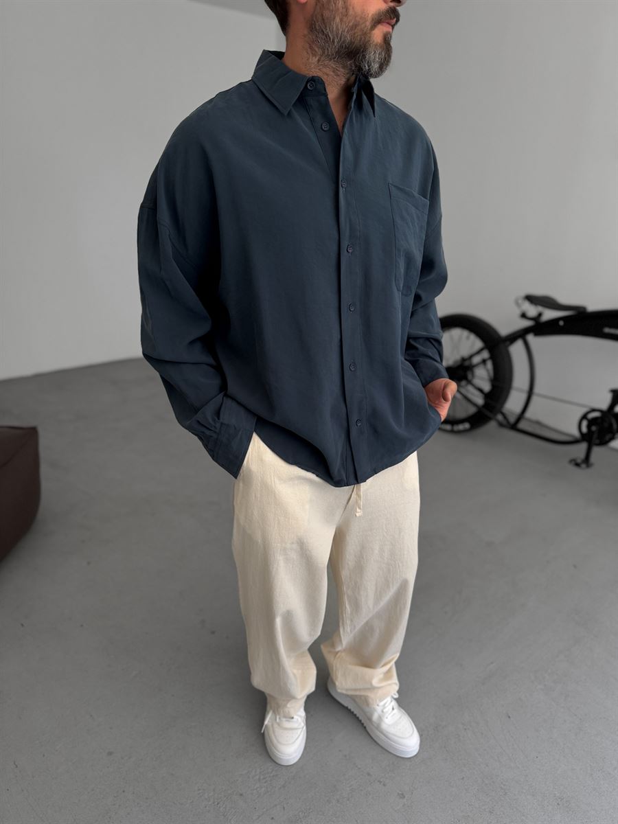 Single Pocket Modal Fabric Shirt