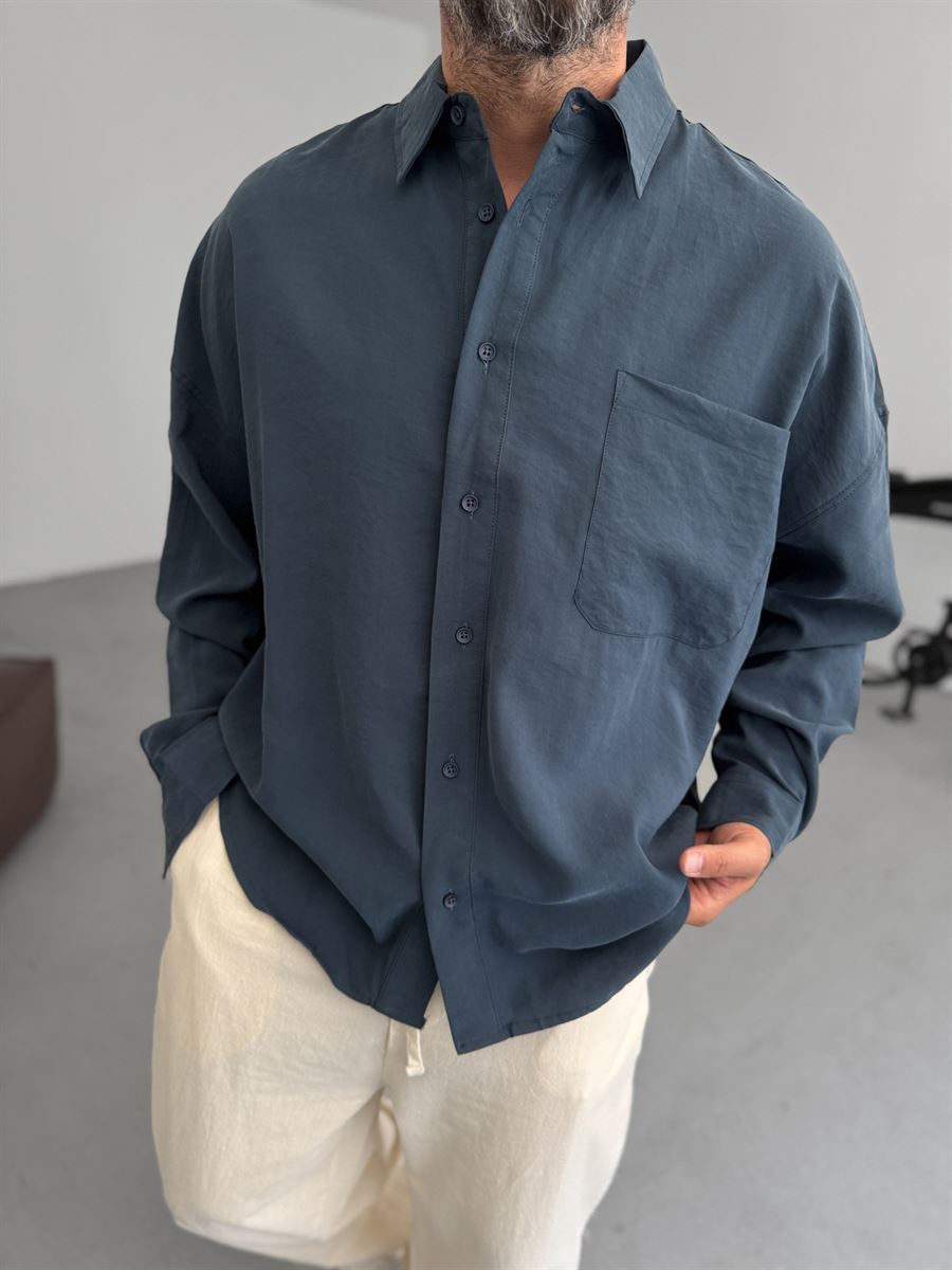 Single Pocket Modal Fabric Shirt