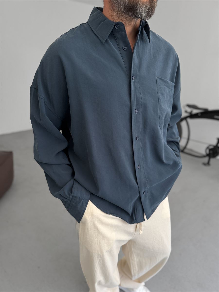 Single Pocket Modal Fabric Shirt