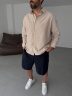 Seersucker Fabric Striped Shirt