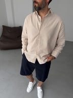 Seersucker Fabric Striped Shirt