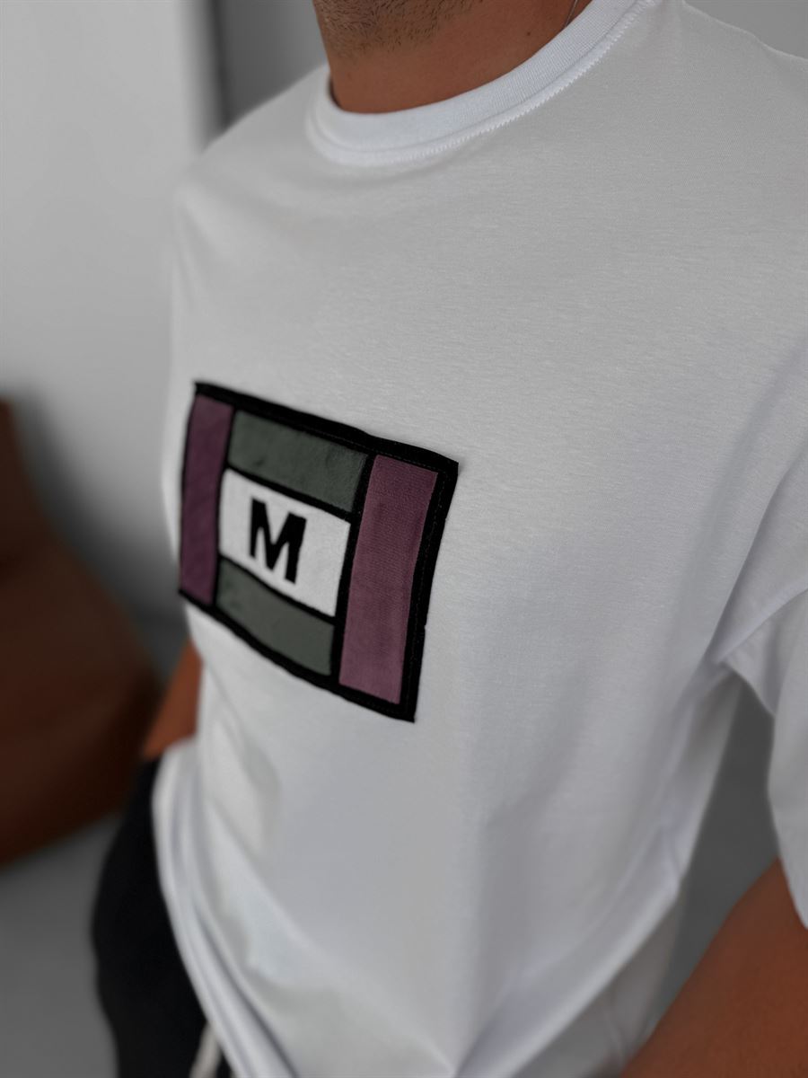 Colored M-Patched Oversize T-Shirt