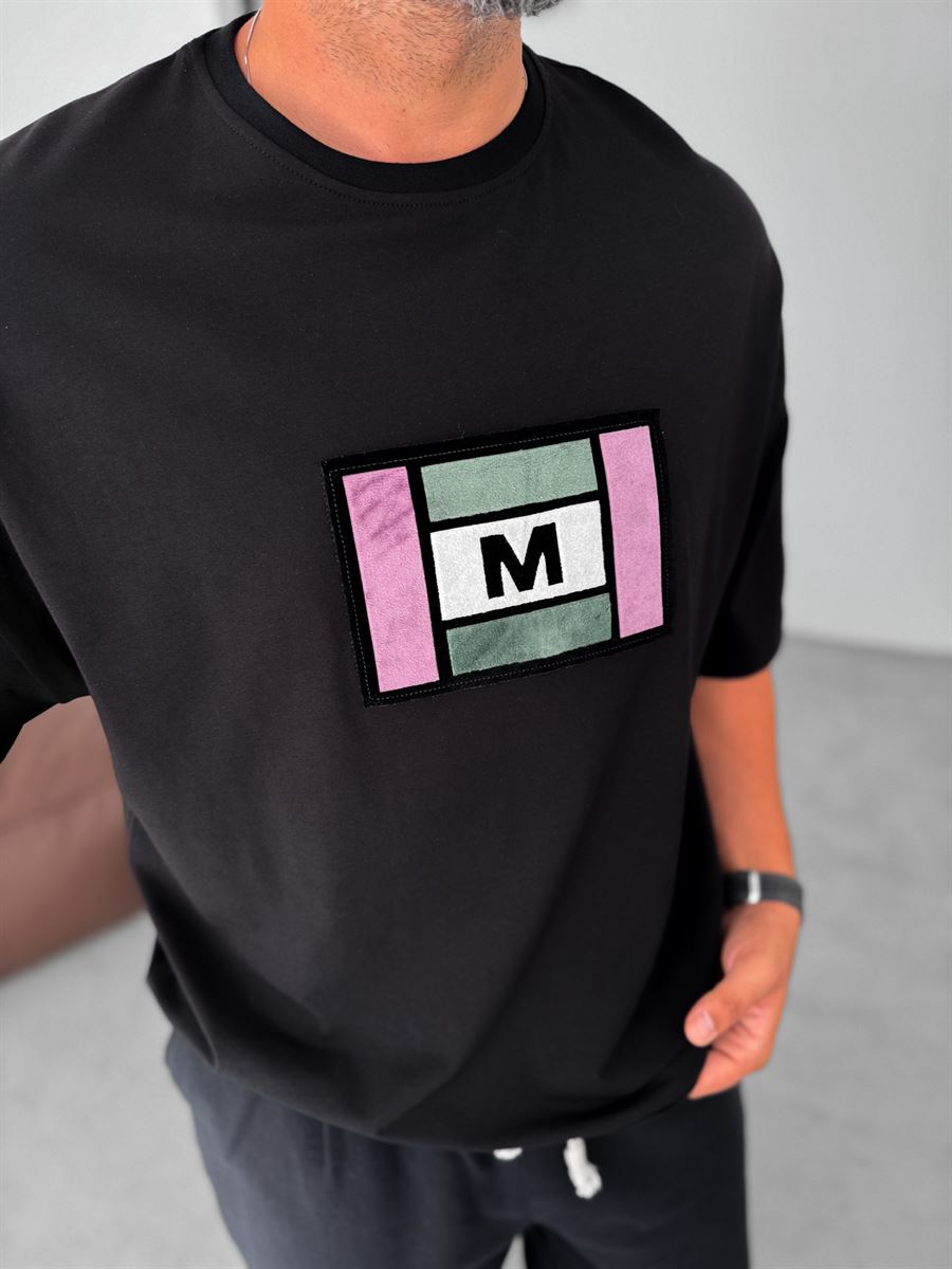 Colored M-Patched Oversize T-Shirt