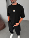 N-Text Patched Oversize T-Shirt