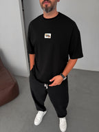 N-Text Patched Oversize T-Shirt