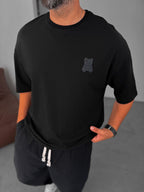 W-Bear Patched Oversize T-Shirt
