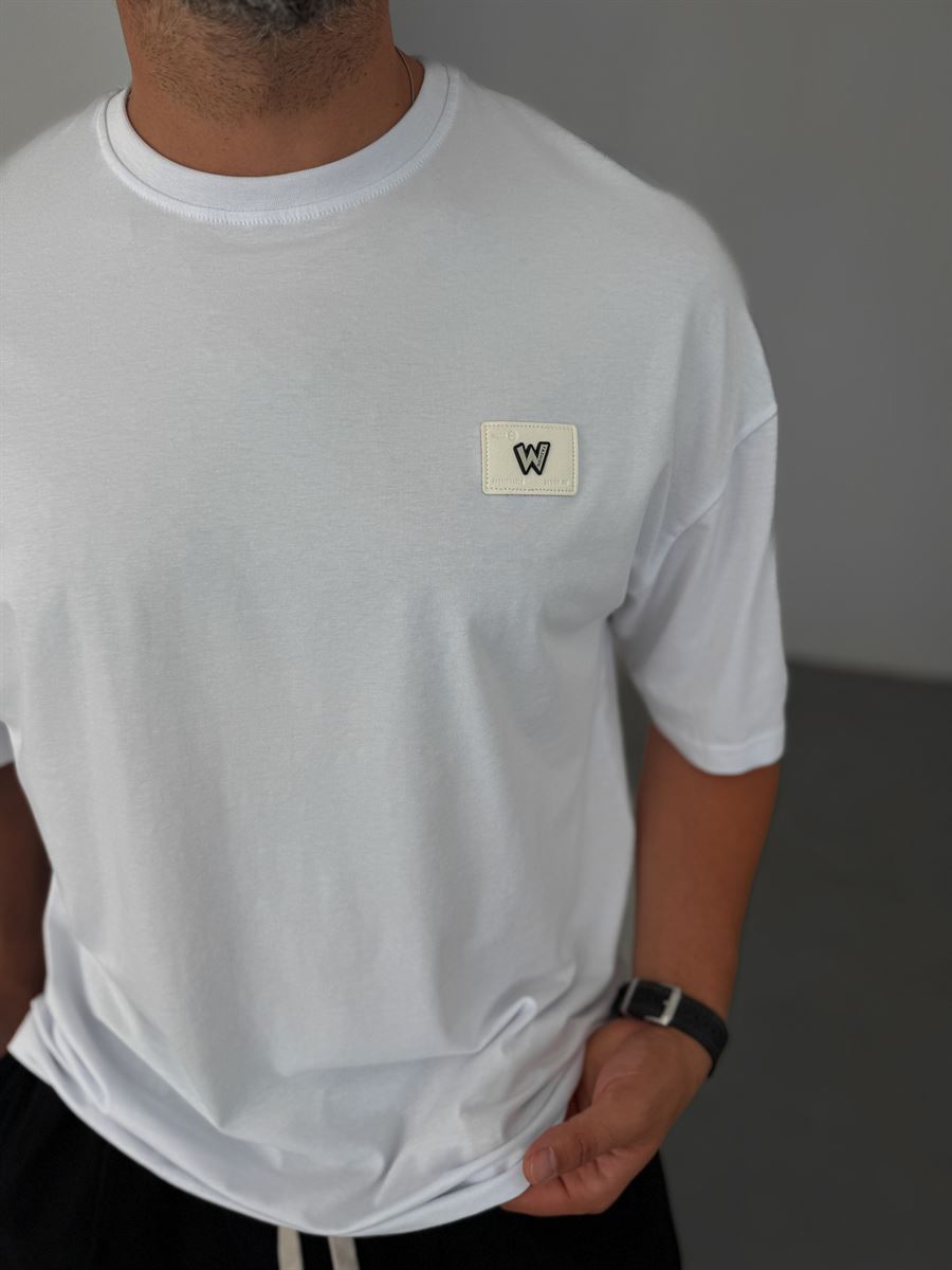W-Patched Oversize T-Shirt