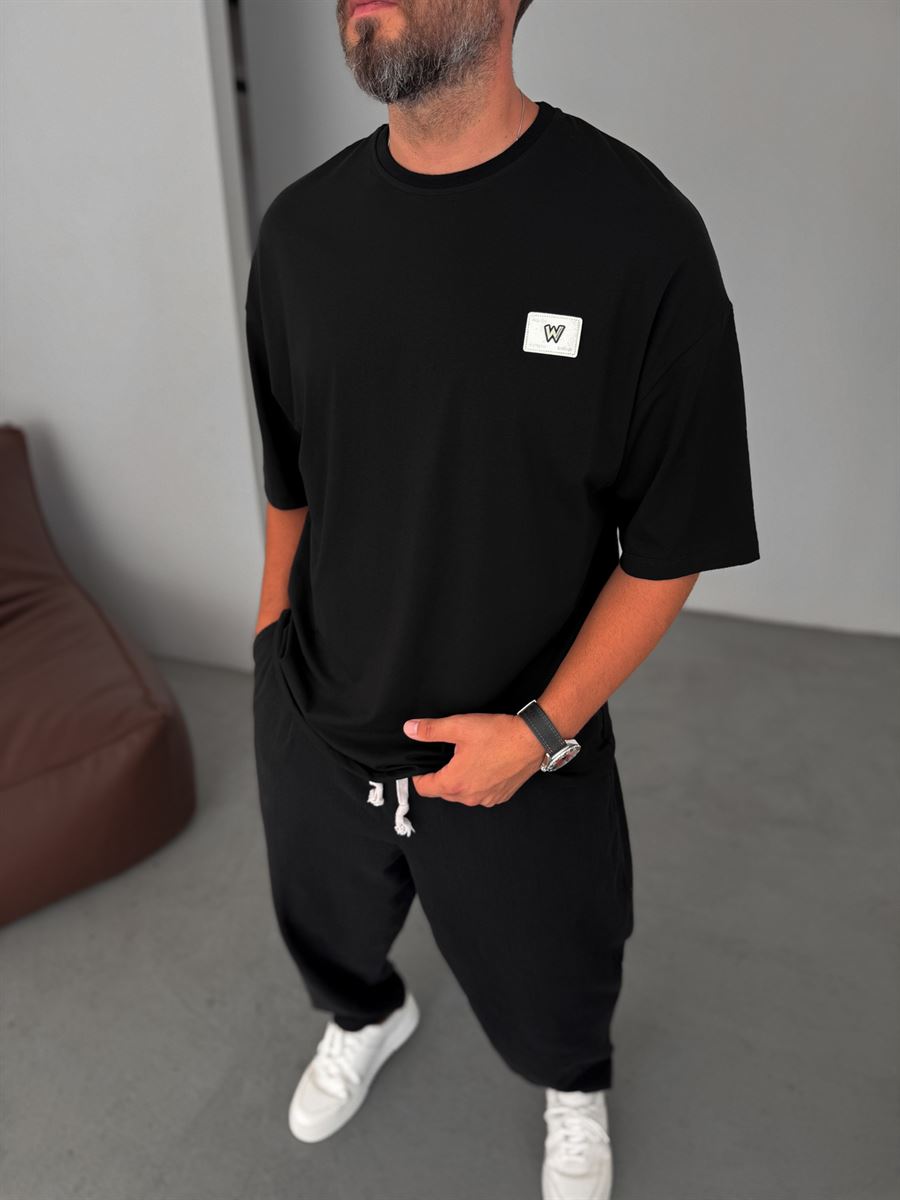 W-Patched Oversize T-Shirt