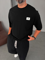 W-Patched Oversize T-Shirt