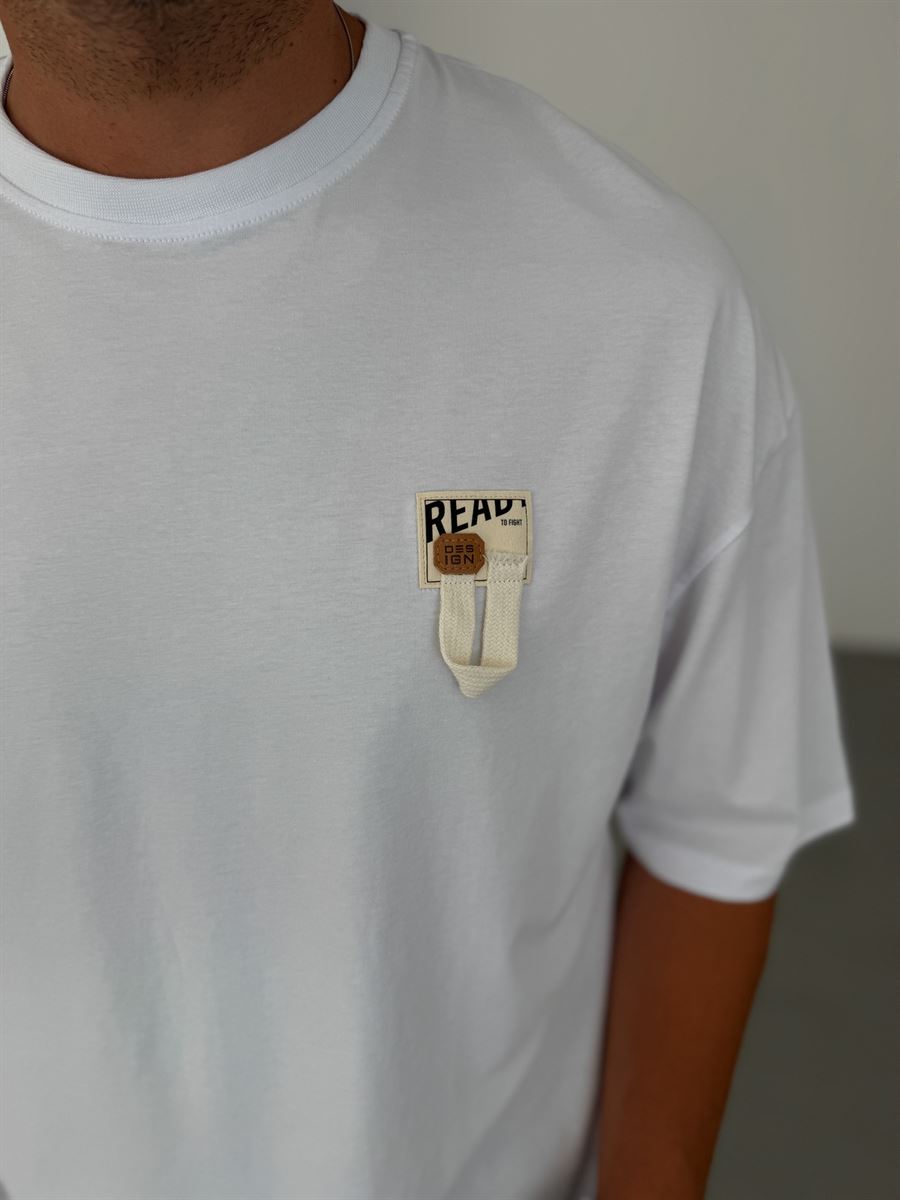 Ready String Patched Oversize T-Shirt