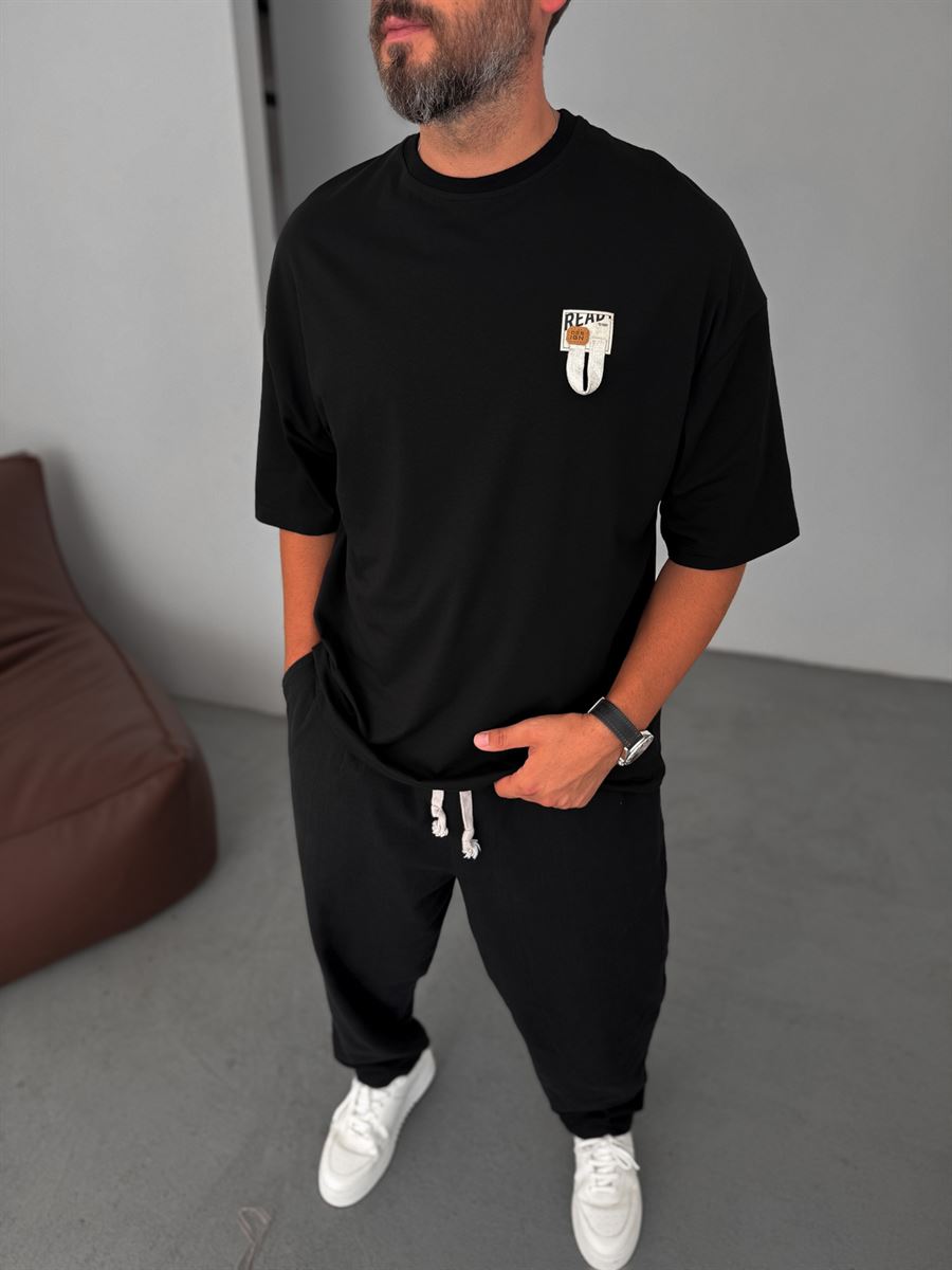 Ready String Patched Oversize T-Shirt