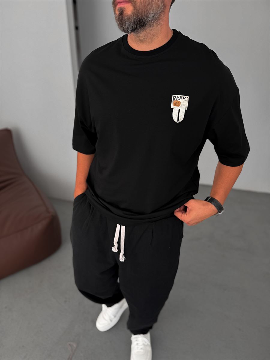 Ready String Patched Oversize T-Shirt