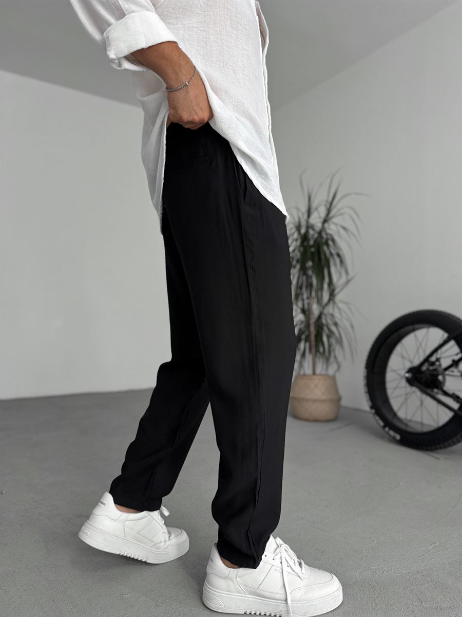 Tencel Fabric Carrot Cut Pants