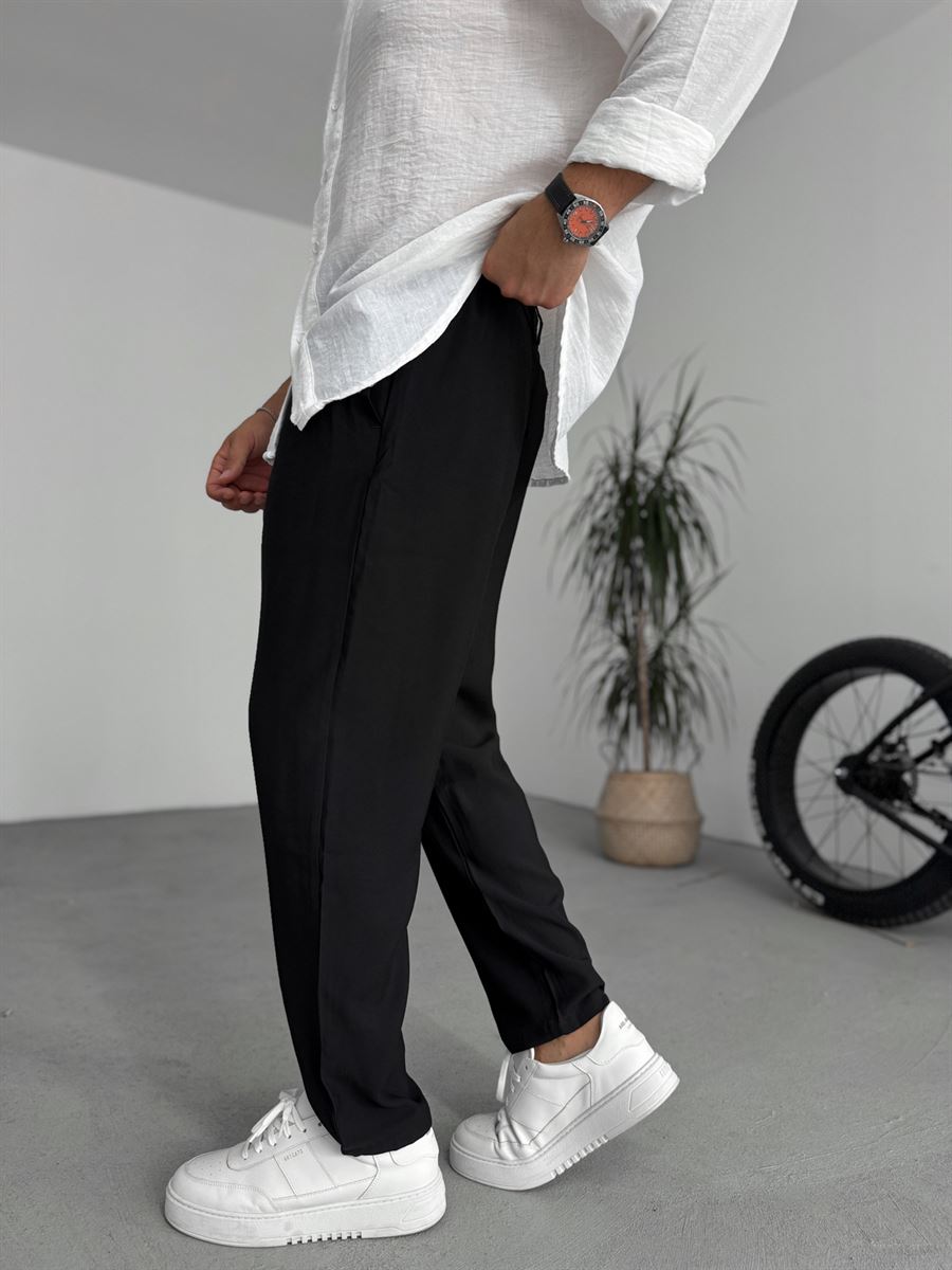 Tencel Fabric Carrot Cut Pants