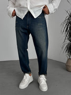 Scratched Distressed Washed Boyfriend