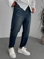 Scratched Distressed Washed Boyfriend