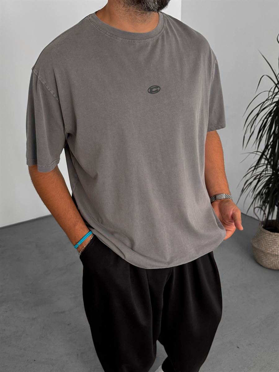 C-Embossed Washed T-Shirt