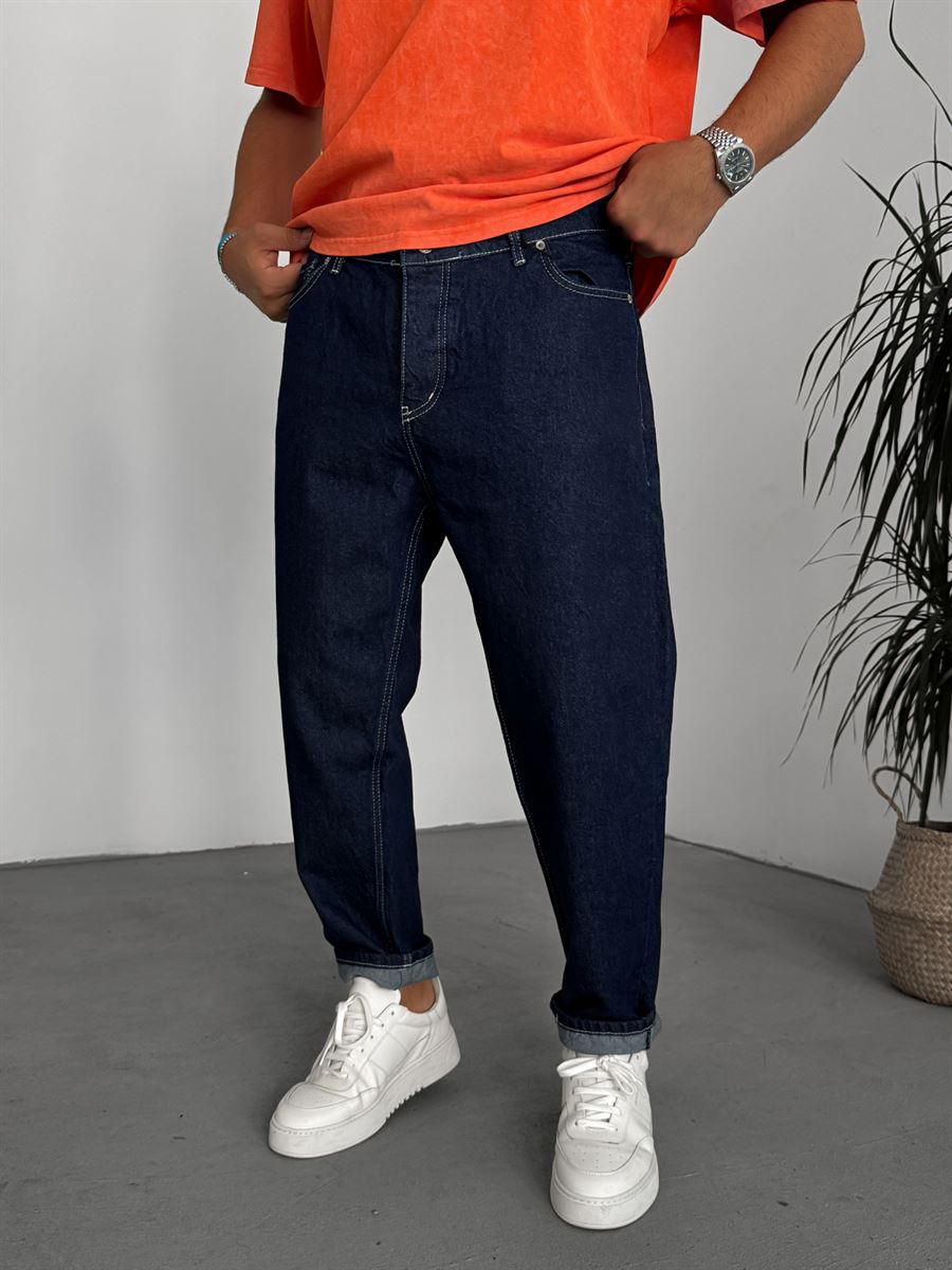 Washed Stitched Boyfriend Jean