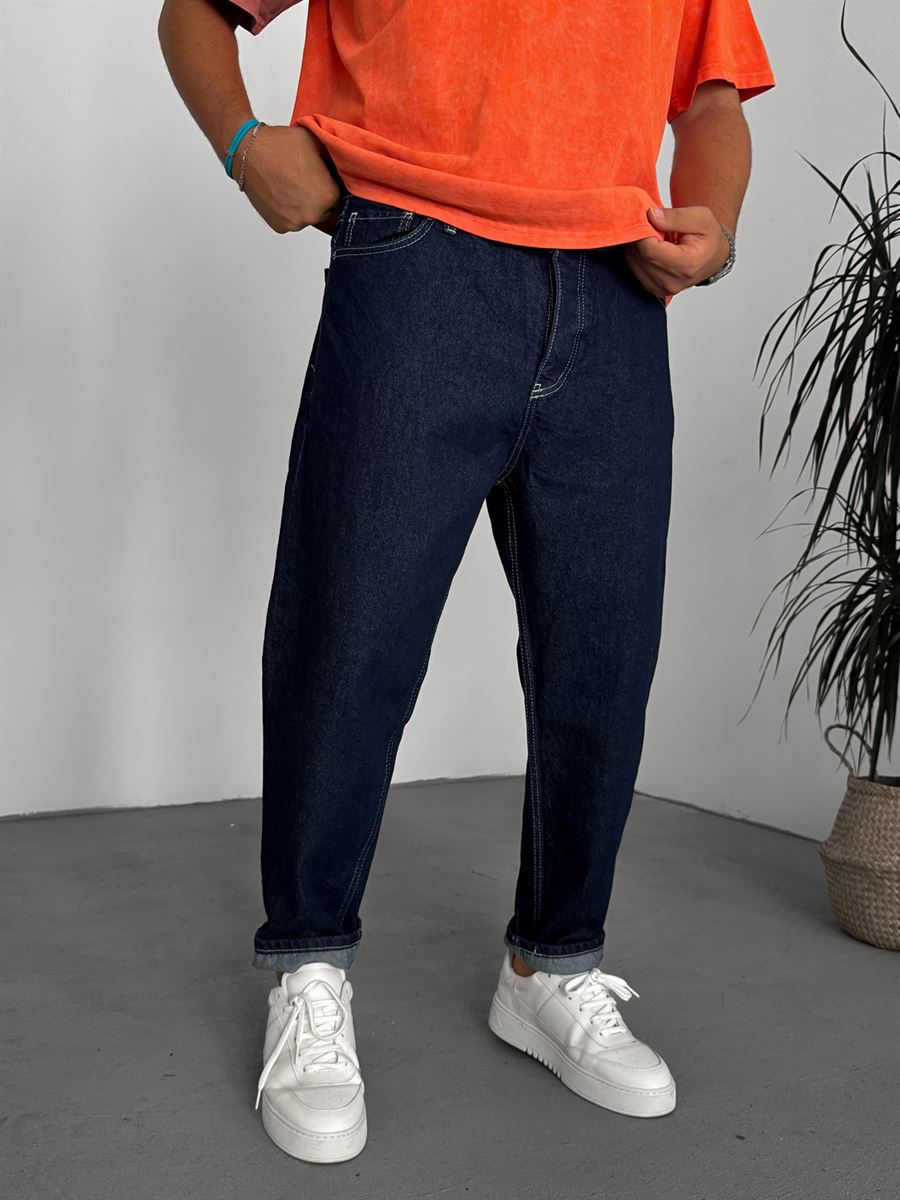 Washed Stitched Boyfriend Jean