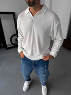 Collared Knitwear Sweatshirt
