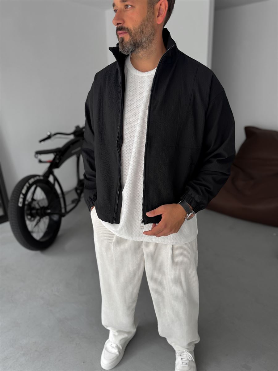 Seersucker Fabric Seasonal Jacket