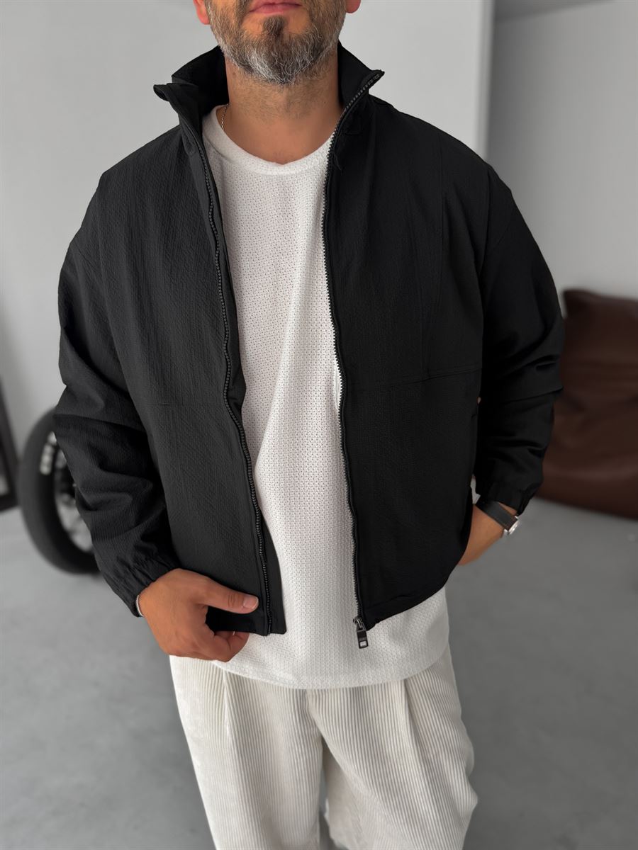 Seersucker Fabric Seasonal Jacket