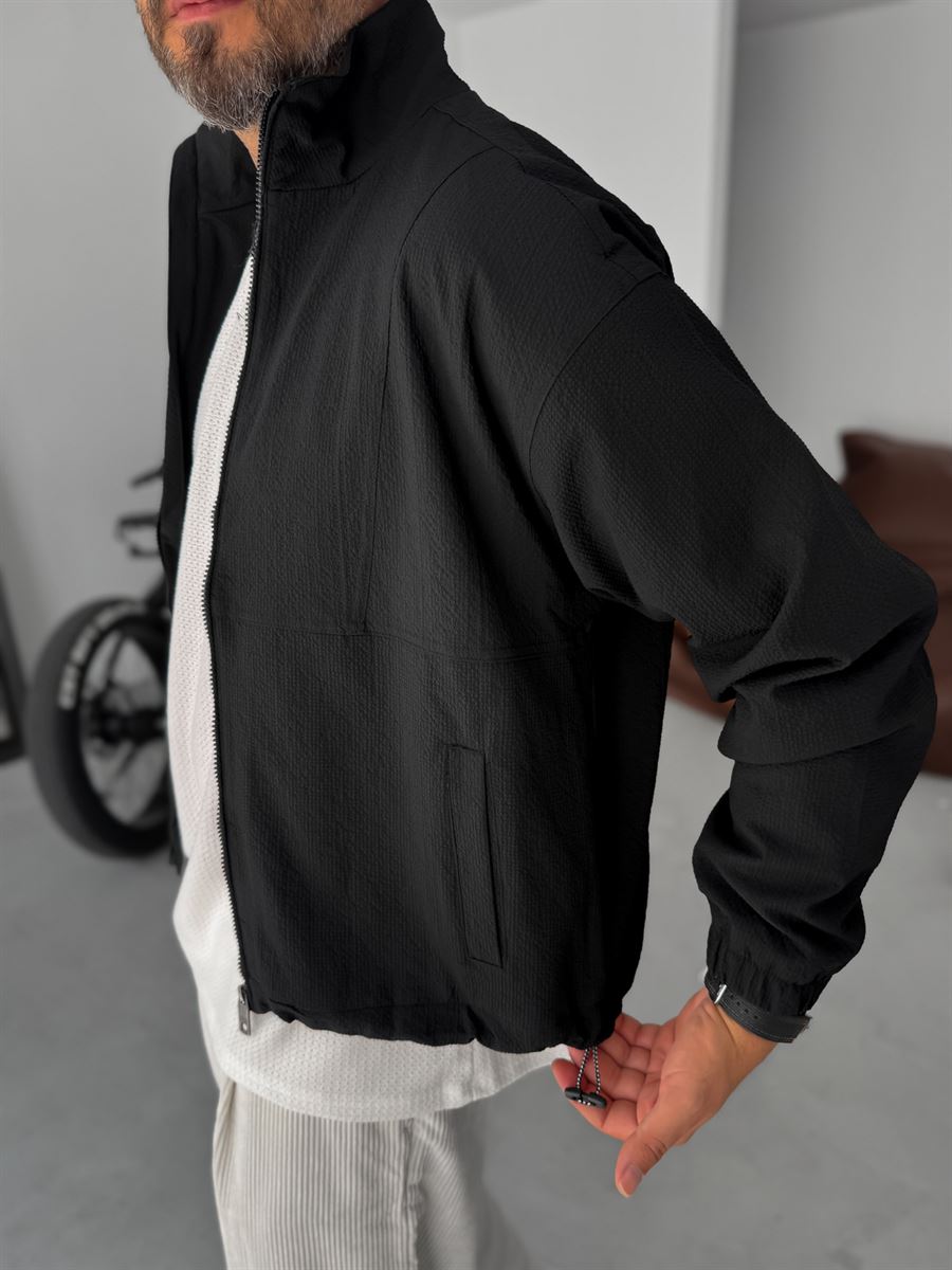 Seersucker Fabric Seasonal Jacket