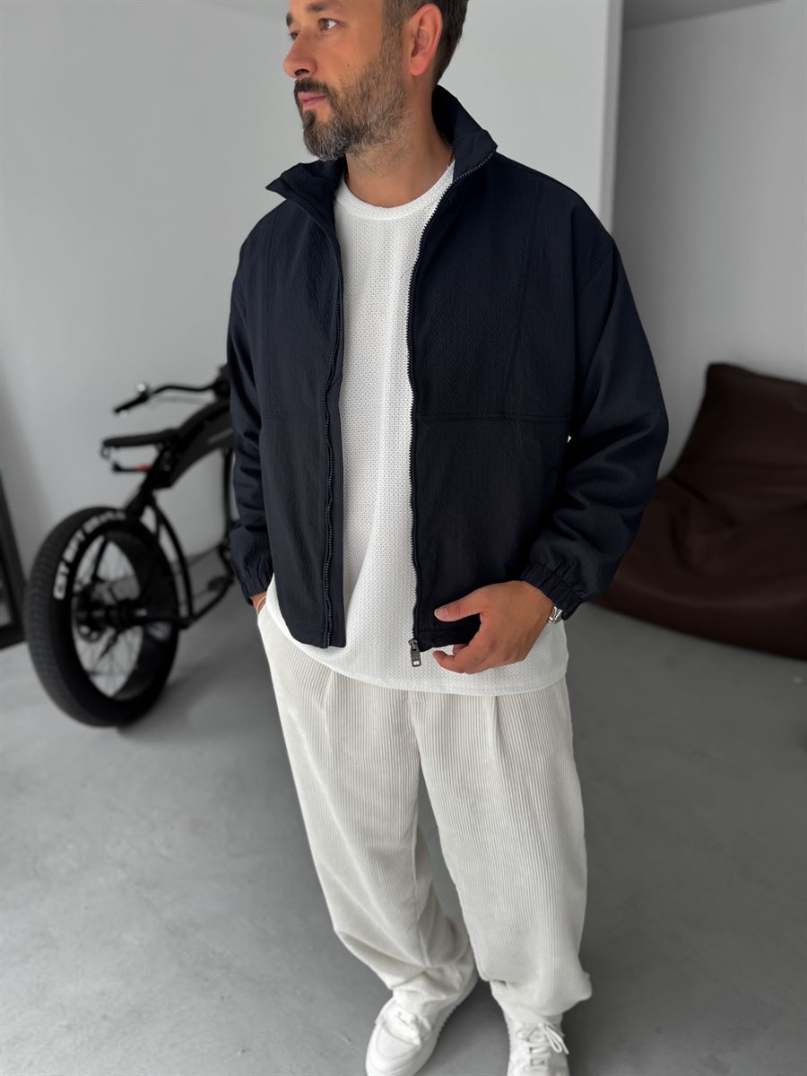 Seersucker Fabric Seasonal Jacket