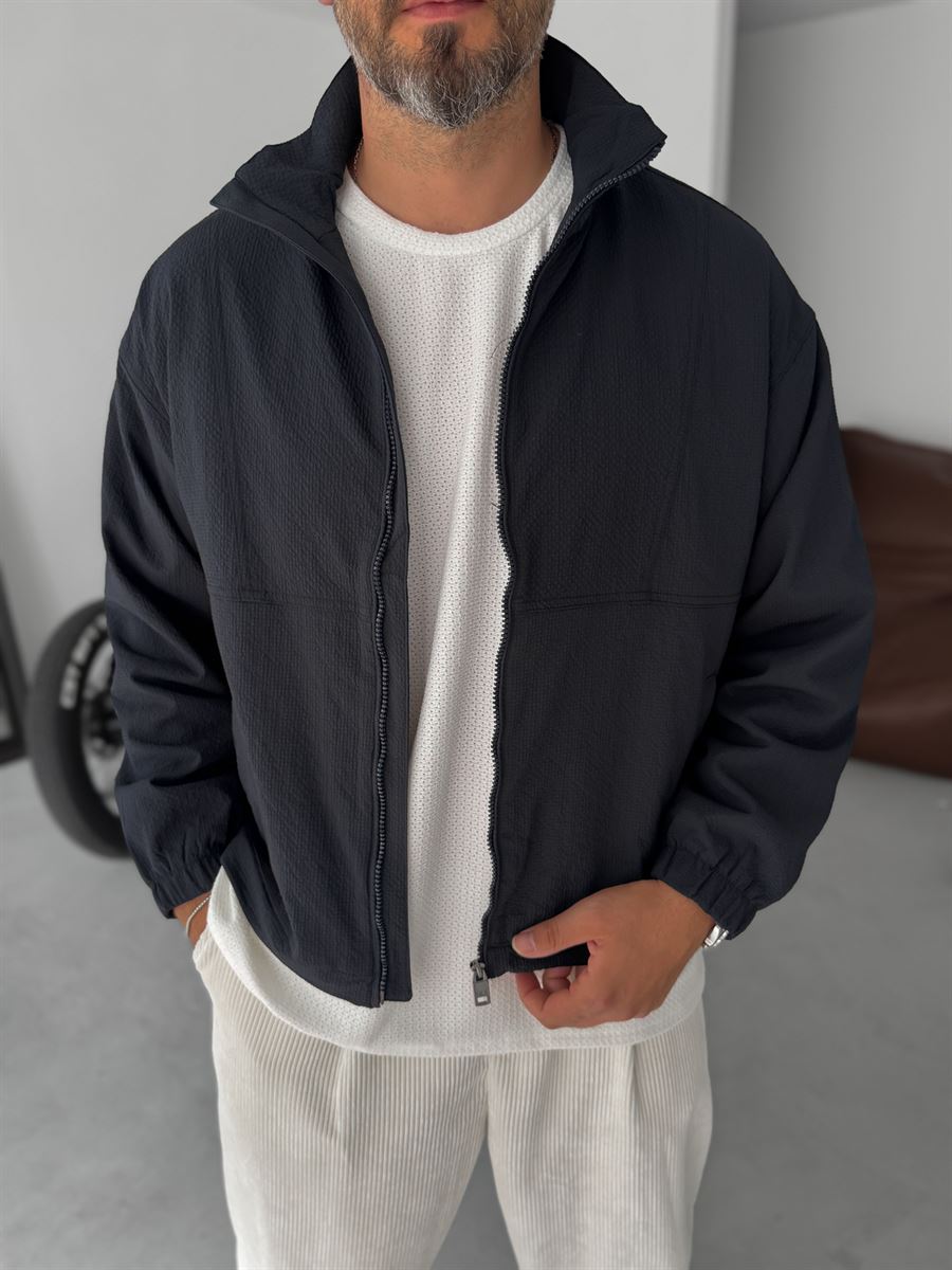 Seersucker Fabric Seasonal Jacket